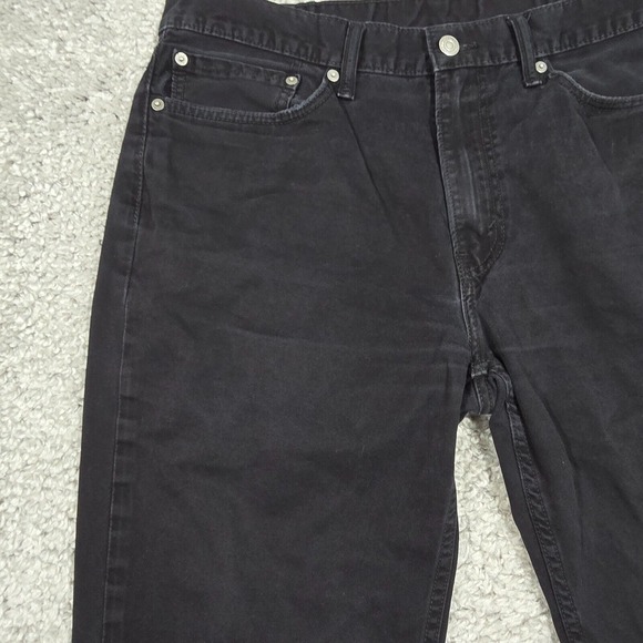 Levis 514 Pants Mens 36x32 (Fits 34x30) Black Regular Straight Mid Rise Twill - Picture 3 of 13